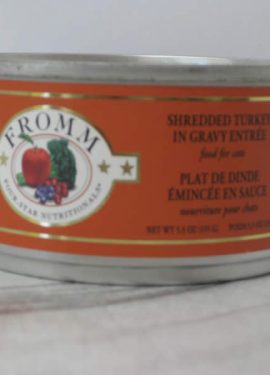 Fromm Four Star Canned Shredded Turkey in Gravy Entree Cat Food Telling Tails Pet Supplies Chelmsford Ontario