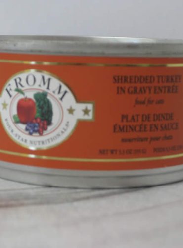 Fromm Four Star Canned Shredded Turkey in Gravy Entree Cat Food Telling Tails Pet Supplies Chelmsford Ontario