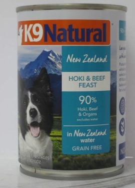 K9Natural Canned Hoki Beef Feast Dog Food Telling Tails Pet Supplies Chelmsford Ontario