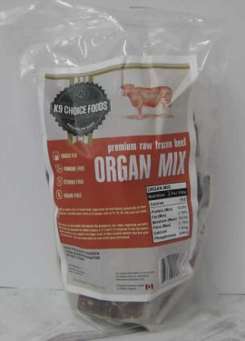 K9 Choice Foods Beef Organ Mix Frozen Raw Pet Food Telling Tails Pet Supplies Chelmsford Ontario