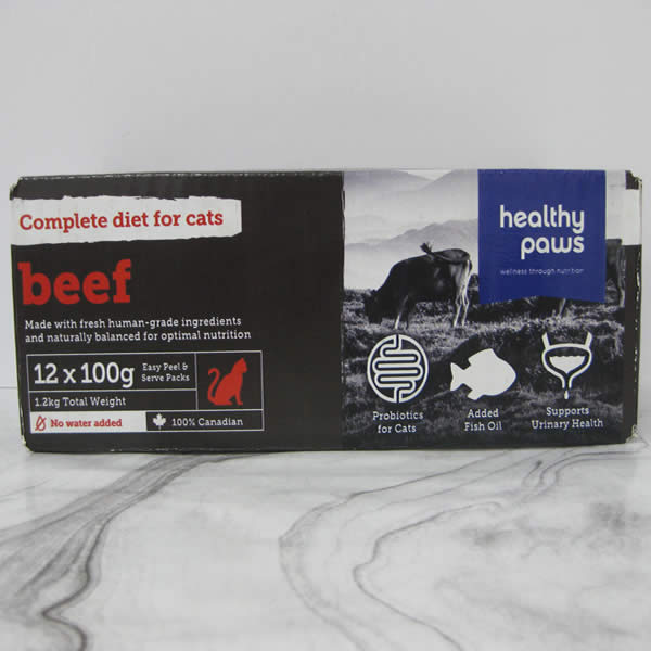 Healthy Paws Complete Diet For Cats Beef Frozen Pet Food Telling Tails Pet Supplies Chelmsford Ontario