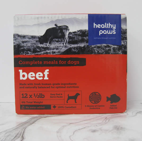 Healthy Paws Complete Diet For Dogs Beef Frozen Pet Food Telling Tails Pet Supplies Chelmsford Ontario