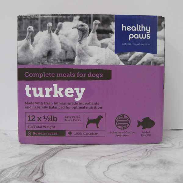 Healthy Paws Complete Diet For Dogs Turkey Frozen Pet Food Telling Tails Pet Supplies Chelmsford Ontario