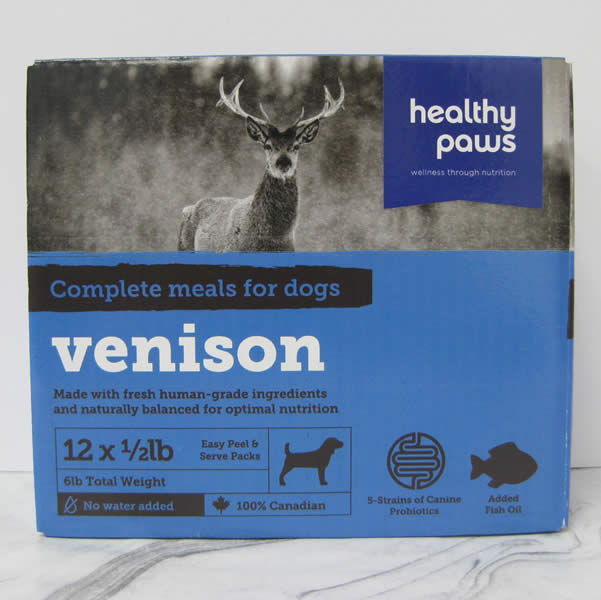 Healthy Paws Complete Diet For Dogs Venison Frozen Pet Food Telling Tails Pet Supplies Chelmsford Ontario
