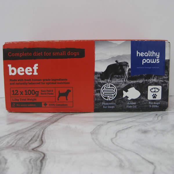 Healthy Paws Complete Diet For Small Dogs Beef Frozen Pet Food Telling Tails Pet Supplies Chelmsford Ontario