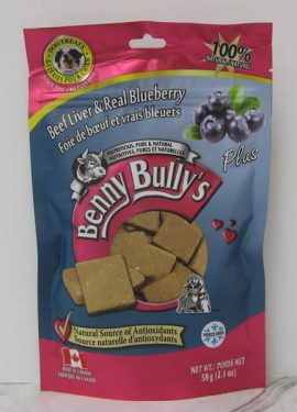 Benny Bullys Beef Liver Real Blueberry Dog Treats Pet Food Telling Tails Pet Supplies Chelmsford Ontario
