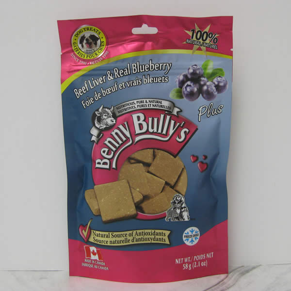 Benny Bullys Beef Liver Real Blueberry Dog Treats Pet Food Telling Tails Pet Supplies Chelmsford Ontario