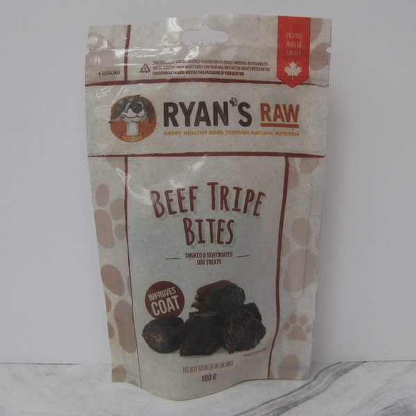 Ryans Raw Beef Tripe Bites Dog Treats Pet Food Telling Tails Pet Supplies Chelmsford Ontario